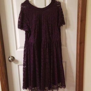 Dark purple lace dress
